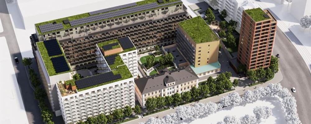 Stadsutvecklingsprojektet Archimedes i Mariehäll i Bromma har nu inletts. Pressbild: ALM Equity
