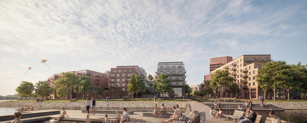 Kvarnholmens badbrygga. Bild: Kjellander Sjöberg