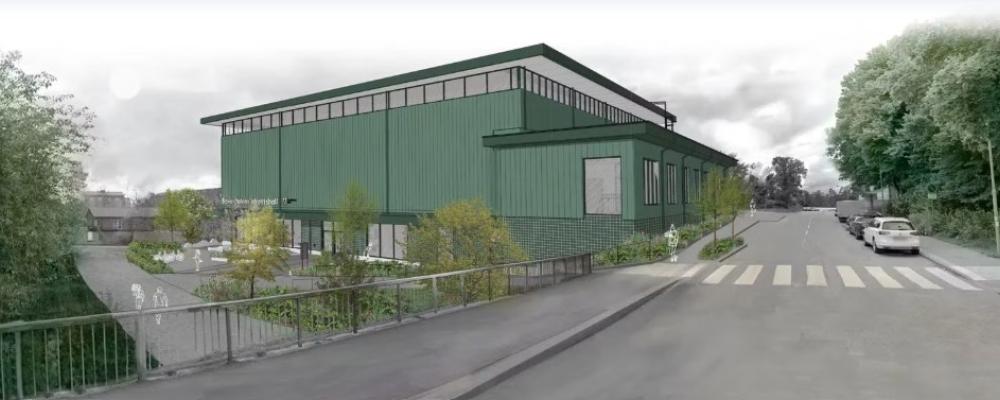 Bäverdalens idrottshall i Rågsved. Pressbild: JSB