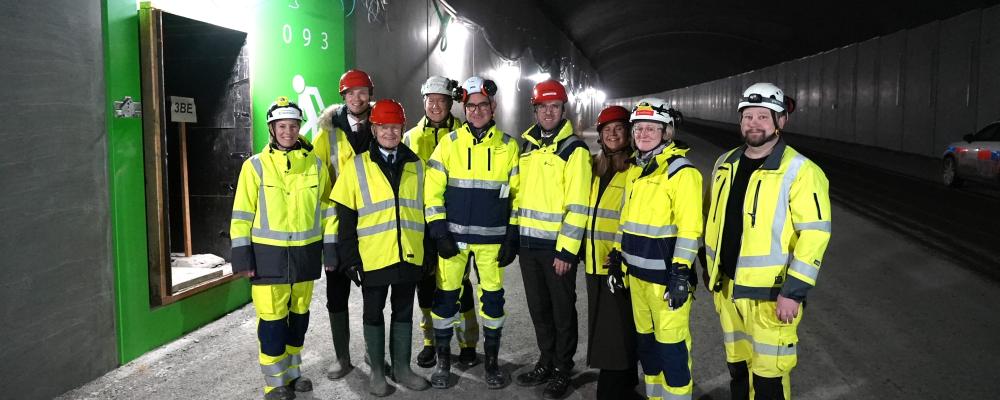 Besök nere i E4 Förbifart Stockholm vägtunnel. Foto: Trafikverket