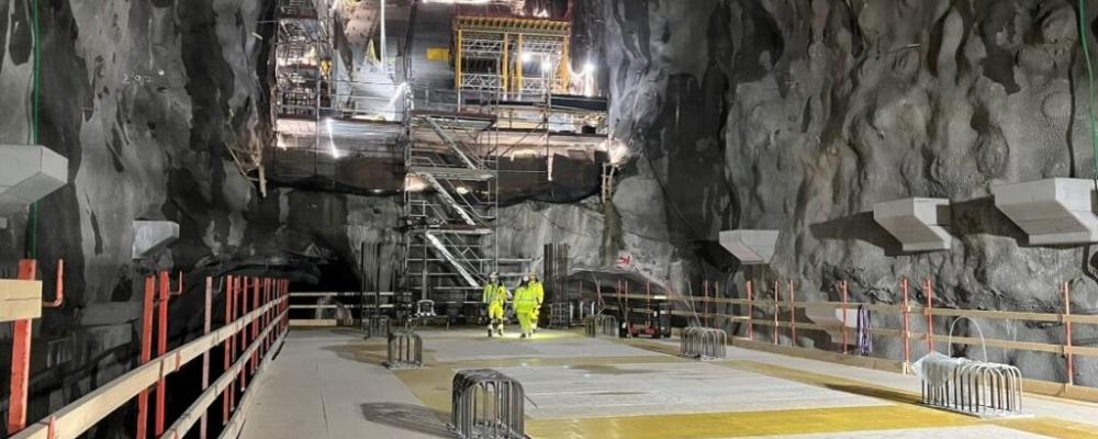 Hammarby kanal: arbete med form och armering av högväggar och bjälklag. Bild: Region Stockholm.