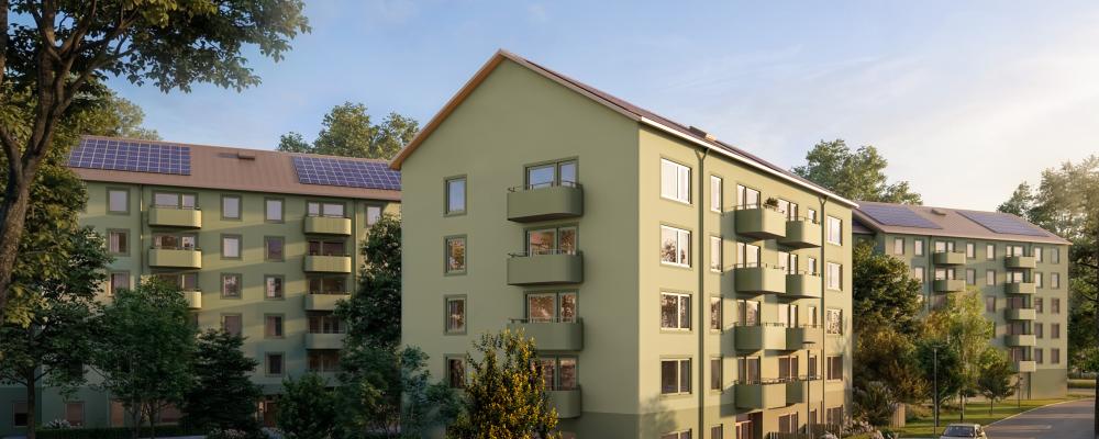 Hässelby Berså i Stockholm. Pressbild: Tornstaden / Realy Bostad