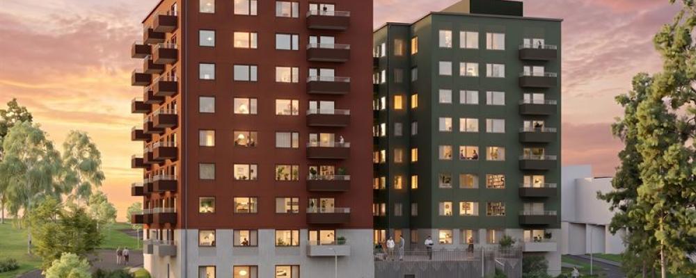 Bonava har tecknat avtal med Heimstaden Bostad om förvärv av byggklar mark i Skogås i Huddinge. Fotograf: LOCAL Architects Bonava