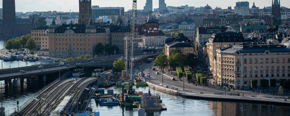 Bygget vid Slussen, Stadsgårdsleden, Stockholm 2025. Foto: Umair Dingmar