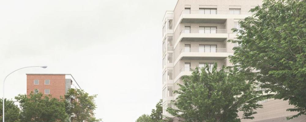 kvarteret Rödlöken i Huvudsta. Pressbild: Solna Stad / Jägnefält Milton