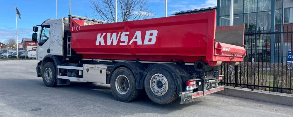 Lastbil vid Slussen i Stockholm. Foto: Stina Wickenberg