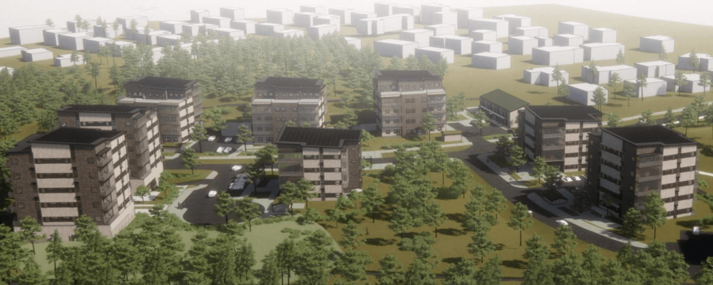 Startskott för bostadsprojekt i Rimbo. Pressbild: Rånäs Bruk AB