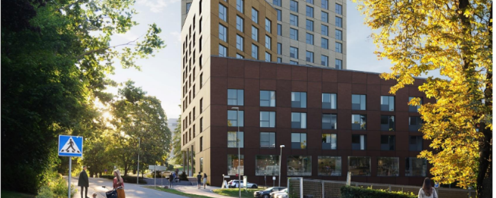 Villa Kevinge Strand. Visionsbild: Vardaga