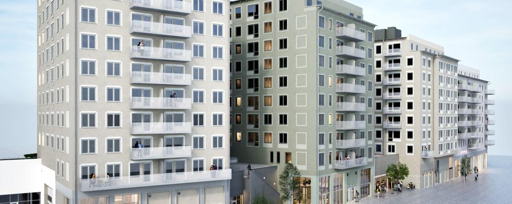 Visionen: 123 nya lägenheter.  Av: Local Architects