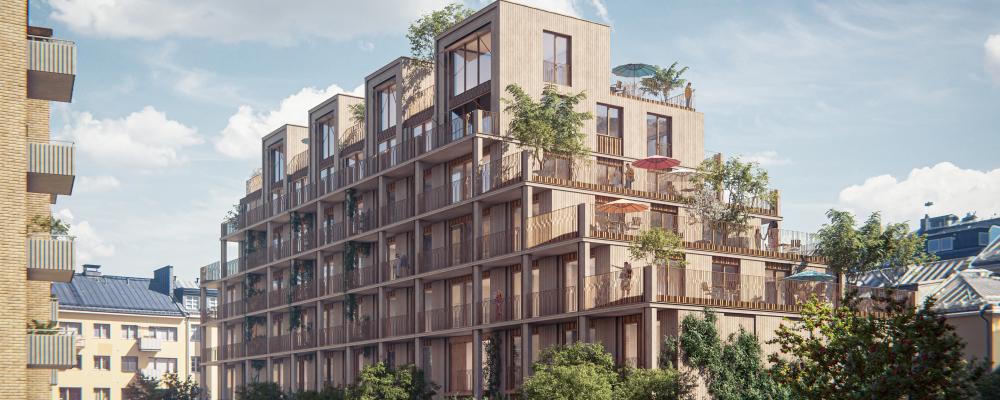 Visionsbild över Gårdshuset vid Fridhemsplan. Bild: Bobakstudio Karminsky arkitektur