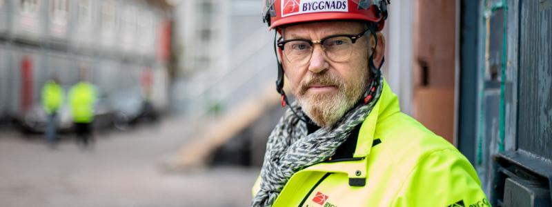 Christine Olsson/TT: Johan Lindholm, ordförande i Byggnads. Arkivbild.