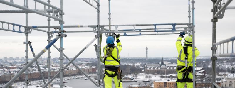Henrik Montgomery/TT: Statistiska centralbyråns byggkostnadsindex ökade med 16,3 procent i januari, jämfört med samma månad förra året. Arkivbild.