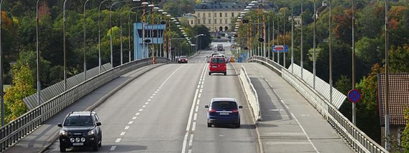 Nockebybron, vy mot Drottningholm. Foto: Wikimedia Commons