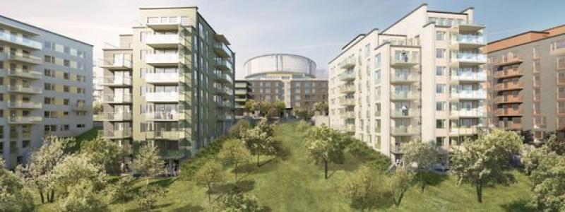 Tenstaterrassen. Visionsbild: Stockholms stad/ÅWL Arkitekter