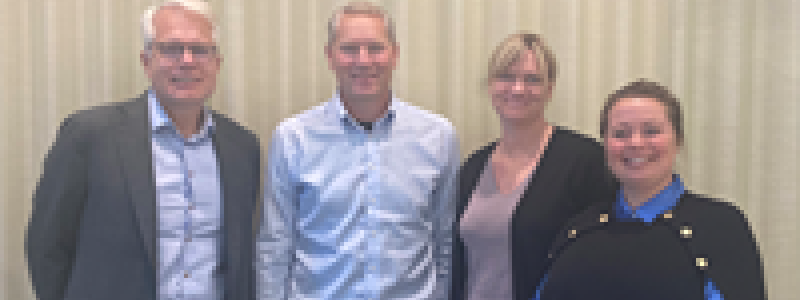 Lars Täuber, Martin Larsson, Sara Schilt, Therese Rydman. Foto: Bravida