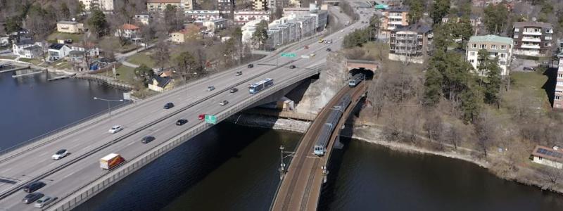 Anneberg-Skanstull, ny 400 kV elförbindelse, raiseborrning av ventilationsschakt. Foto: Svenska kraftnär