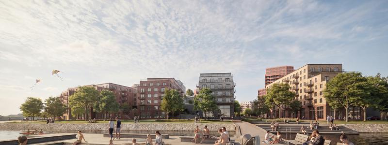 Kvarnholmens badbrygga. Bild: Kjellander Sjöberg