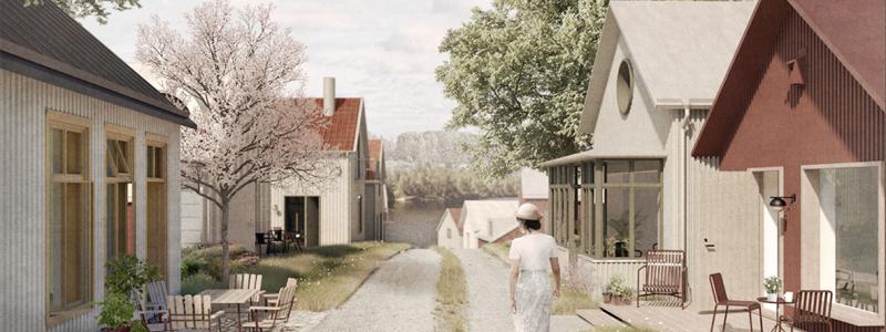 Bygata, Arbottna. Illustration: Haninge kommun