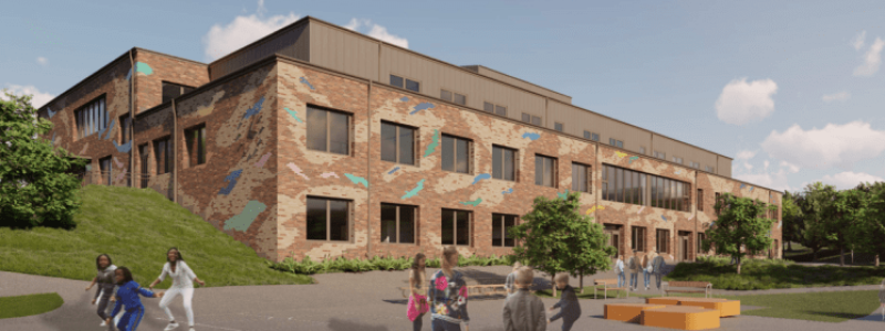 Detta är ett annat projekt som JSB genomför - Slättgårdskolan. Bild JSB.