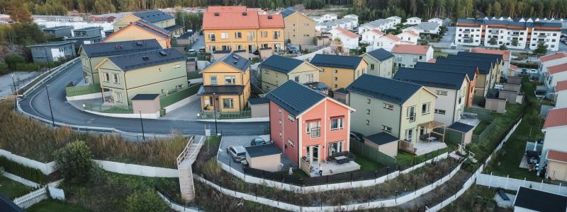 Skarplöt där totalt cirka 198 bostäder planeras i ett första skede. Pressbild: OBOS