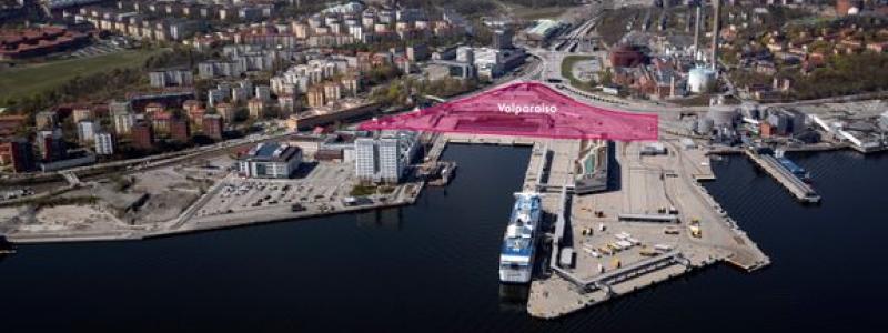 Flygbild över Valparaiso. Källa: Stockholms stad