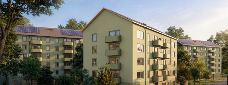 Hässelby Berså i Stockholm. Pressbild: Tornstaden / Realy Bostad