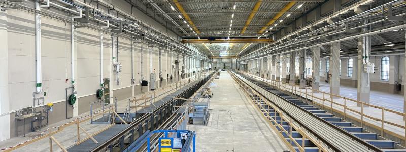 Depån i Hagalund är en av Nordens största. Fotograf: Pär Nordlånge