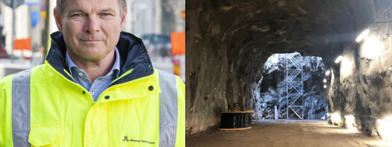 Niklas Bergman, förvaltningschef på Region Stockholms förvaltning för utbyggd tunnelbana. Foto: Region Stockholm