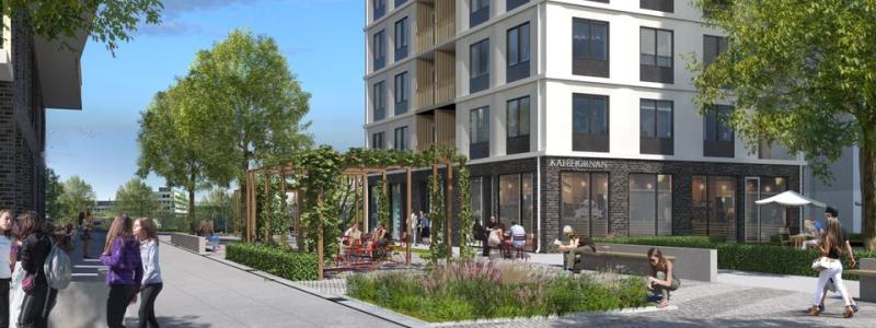 Planområdet omfattar fastigheten Bagartorp 18, som ägs av Signalisten, samt delar av de kommunala fastigheterna Bagartorp 17 och Järva 2:9. Pressbild: Solna stad