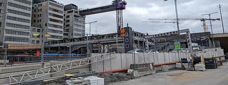 Renovering av Slussen den 20 april 2024. Foto: AleWi/wikimedia Commons