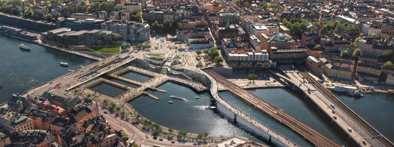 Slussen. Pressbild: Av, DBOXFoster + Partners