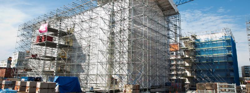 Att dimensionera ställningar på ett korrekt sätt är en av de viktigaste säkerhetsåtgärderna, enligt Håkan Carlsson på STIB. Foto: No1 Scaffolding Company AB.