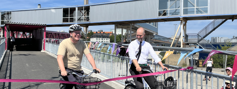 Anders Österberg, ordförande i exploateringsnämnden, Stockholms stad, Lars Strömgren, trafikborgarråd, Stockholms stad. Foto: Värtahamnen