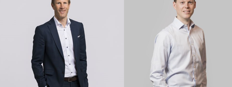 Jesper Swedenborg, Affärschef Stockholm nord och Martin Sandgärde, Affärschef Stockholm city. Foto: Vasakronan