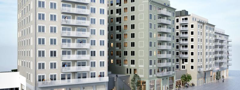 Visionen: 123 nya lägenheter.  Av: Local Architects