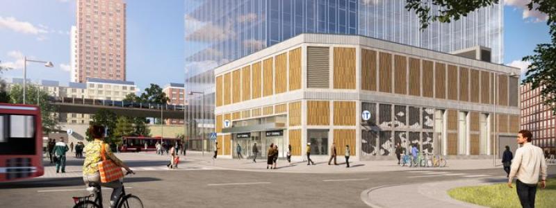 Visionsbild Gul linje Årstaberg Bild: Region Stockholm, &Rundquist