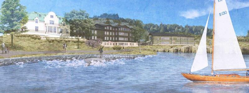 Sehlhall har fått bygglov för ett nytt vård- och omsorgsboende i Södra Lännersta i Nacka kommun. Illustration: Sehlhall