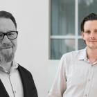 Carl Bohman, vd på Viktor Hanson, och Otto Martler, vd Derome BoPartner, ser fram emot samarbetet. Pressbild: Derome