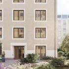 Nebulosans gårdshus med entré. Illustration: Fojab