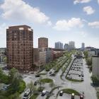 Visionsbild för Haninge centrum, norrifrån. Pressbild: Equator Arkitekter