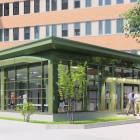 Illustration över kommunhuset i Upplands Väsby. Pressbild: ByggDialog