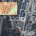 Del av Söderbymalm 3:296 med flera vid Iris väg/Nynäsvägen i södra Handen. Pressbild: Haninge kommun