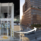 Här installeras nya tunnelbanans första hiss. Bild: Region Stockholm