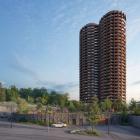 Stadsljus, OBOS planerade 30-våningshus i Norra Djurgårdsstaden. Pressbild: OBOS