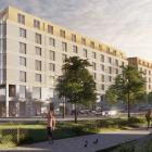 Kvarteret Turkosen i Skytteholm. Illustration: White arkitekter