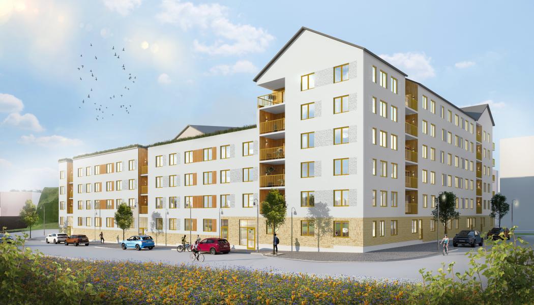 Bostadsprojektet Atlantis i Vega. Illustration: Stena Fastigheter