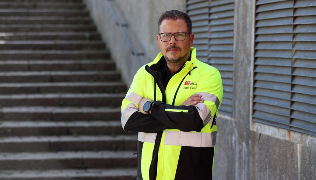 Emil Persson, Byggnads avtalssekreterare Pressbild: Byggnads