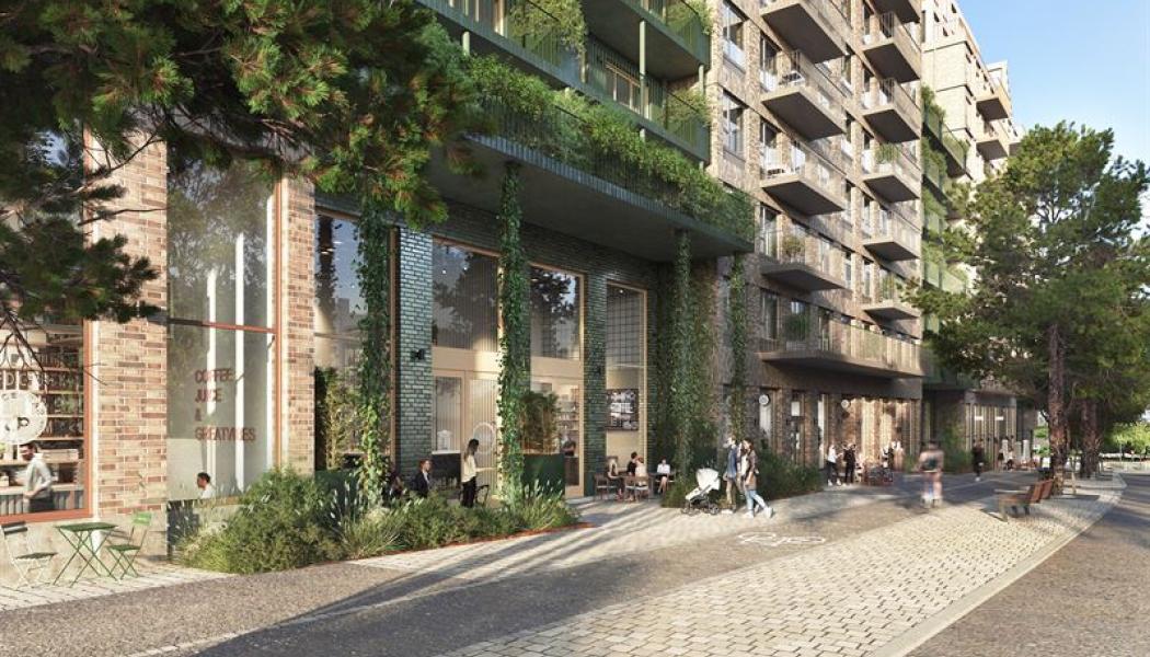Vy mot söder längs Vikdalsvägen Bild: Koncept part of AFRY
