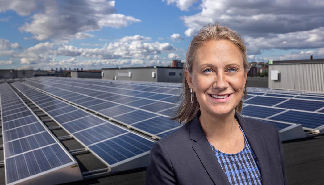 Anna Werner på Svenk solenergi. Foto: Stockholmsmässan