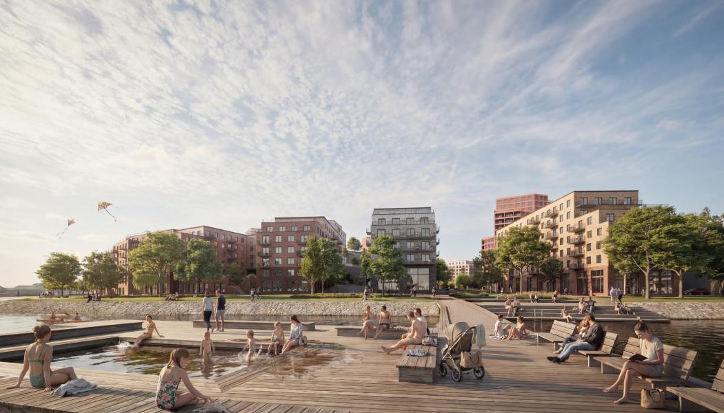 Kvarnholmens badbrygga. Bild: Kjellander Sjöberg